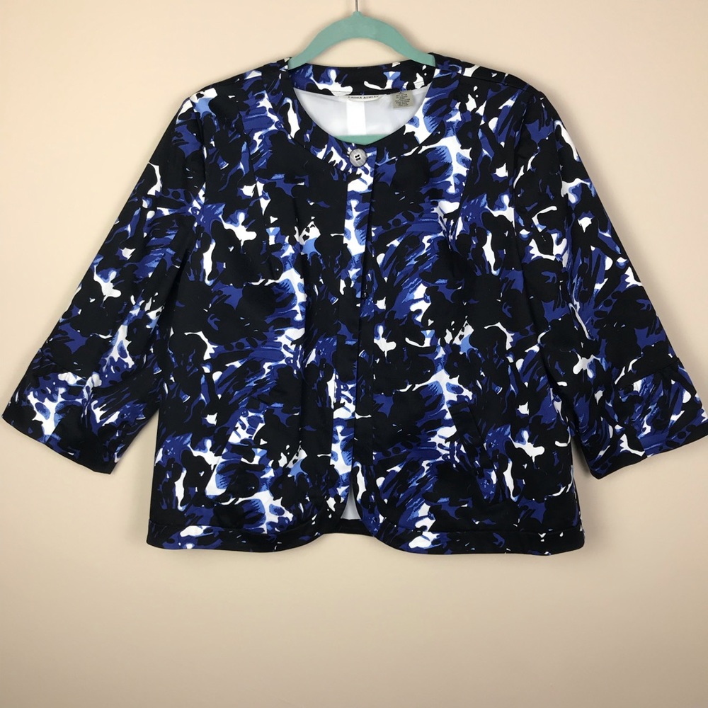 Laura Ashley Blue Floral Jacket Blazer